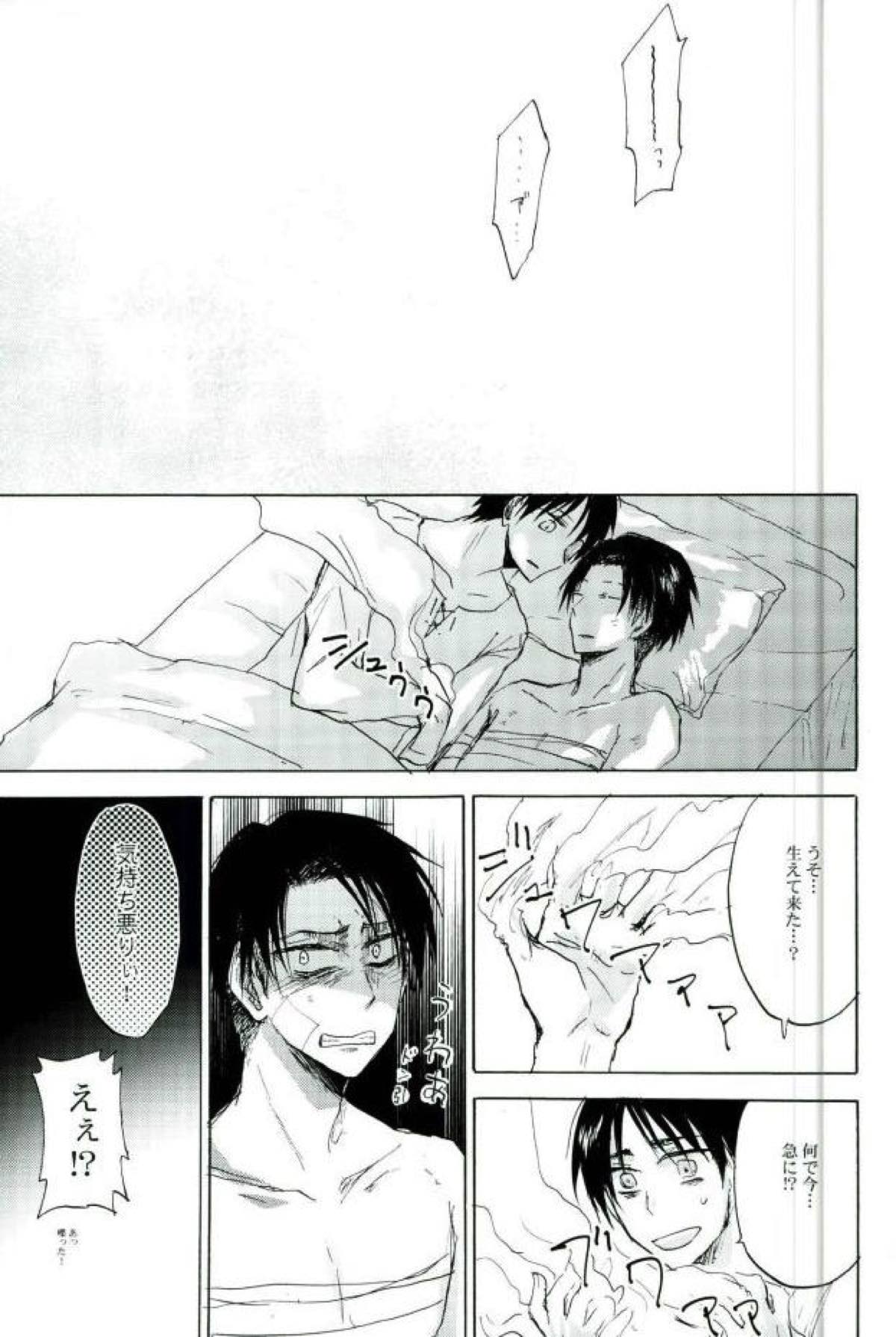 名前を呼んで手を握って骨まで認めて貴方の声でオレを引き戻して【進撃の巨人/リヴァエレ】 page 25
