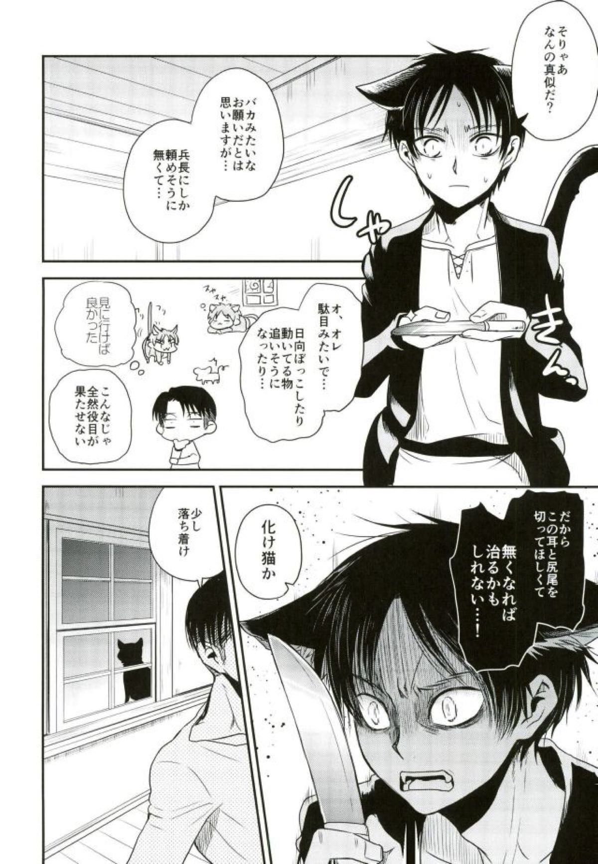 新兵くんがネコになりまして【進撃の巨人/リヴァエレ】 page 15