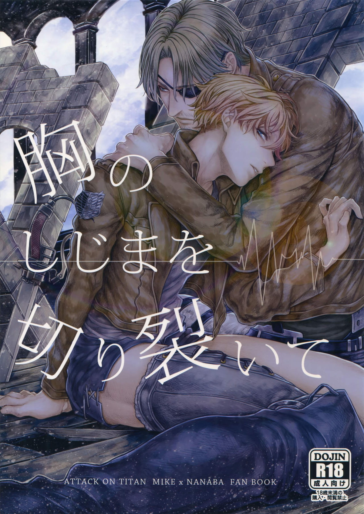 BL manga "胸のしじまを切り裂いて【進撃の巨人/ミケナナ】" cover image