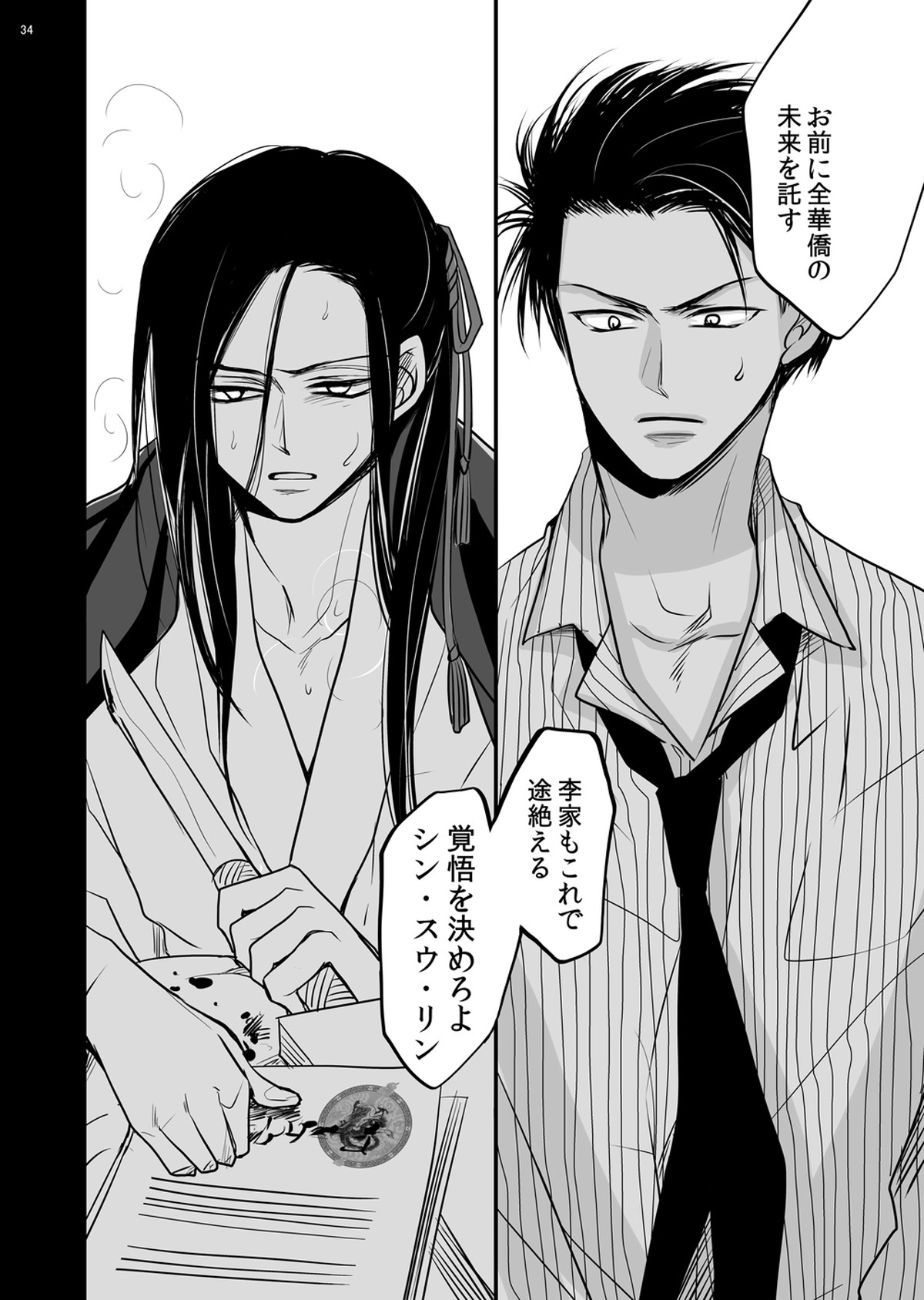 ドラゴンロードラブソングス ～竜ノ道恋愛曲集～【BANANA FISH/シン李】 page 34