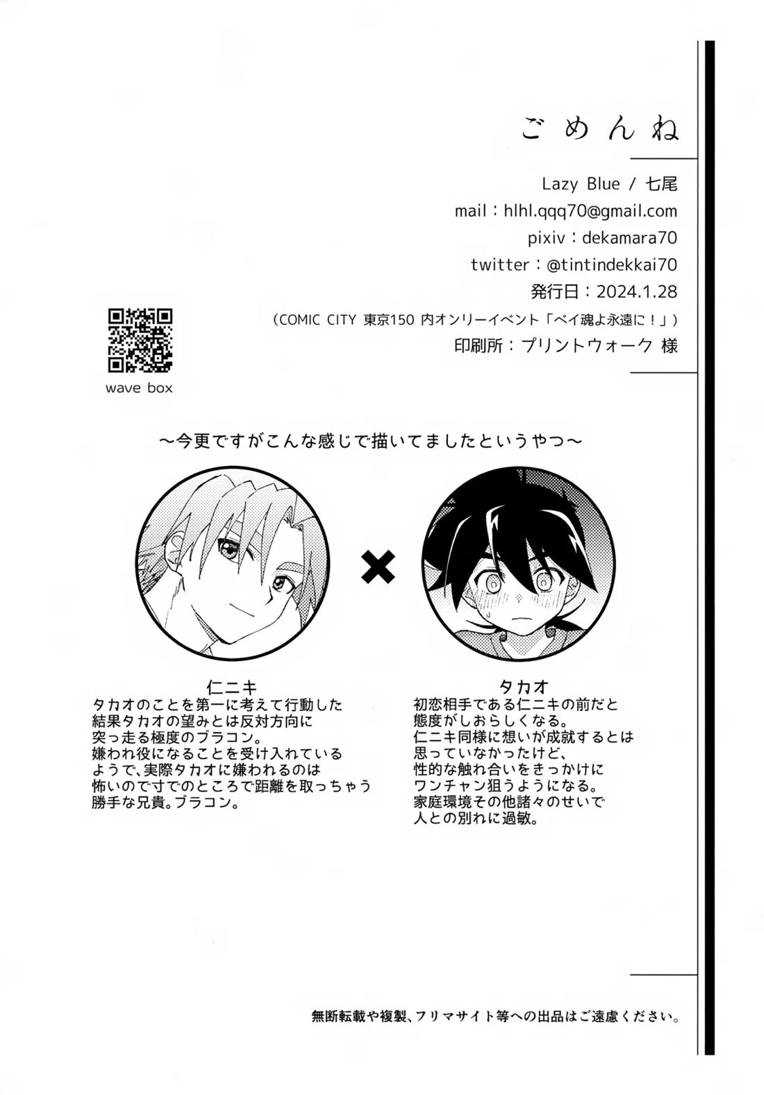 ごめんね【ベイブレード/仁×タカオ】 page 57