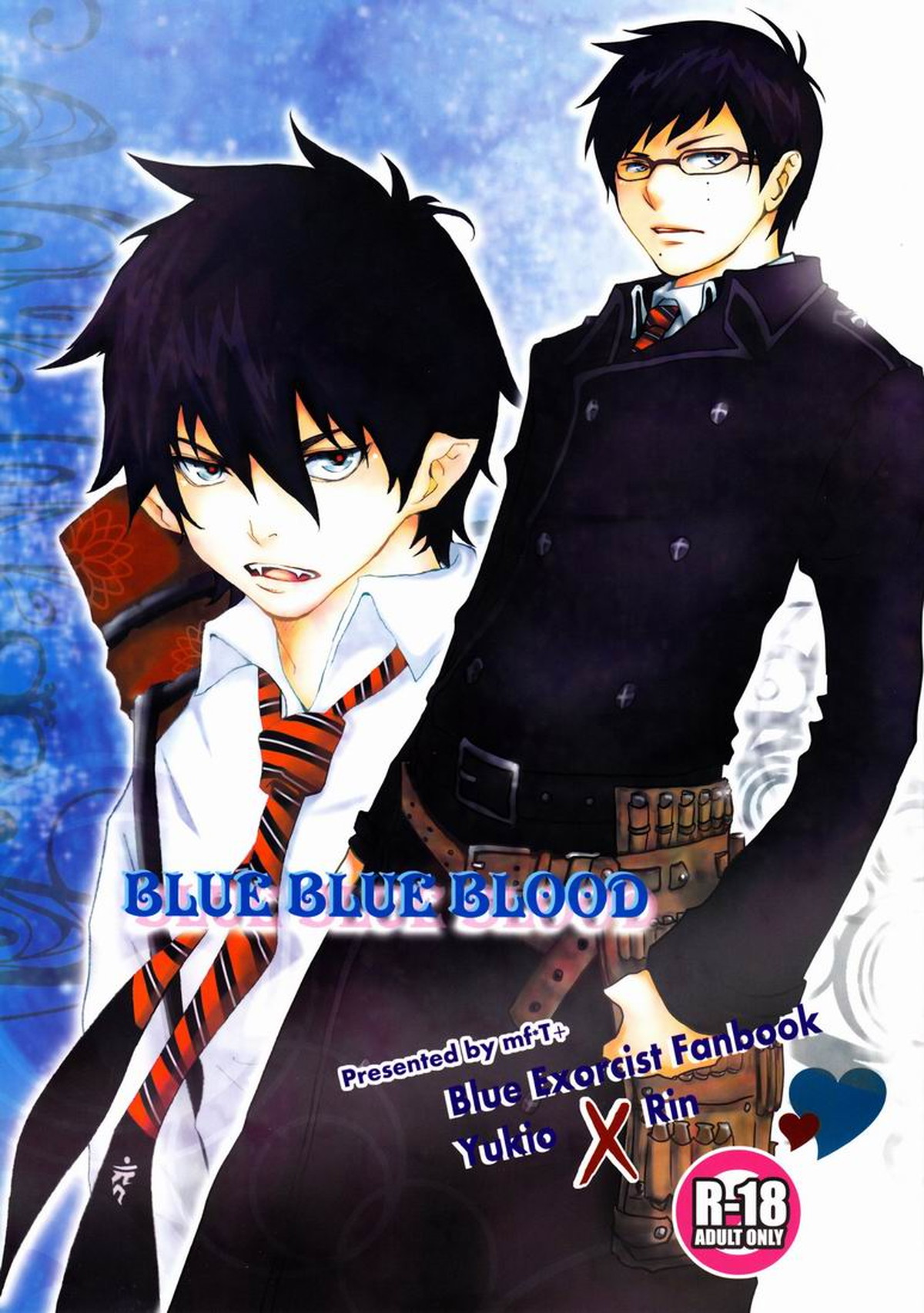 Recommended BL manga "BLUE BLUE BLOOD【青の祓魔師/雪燐】" cover image