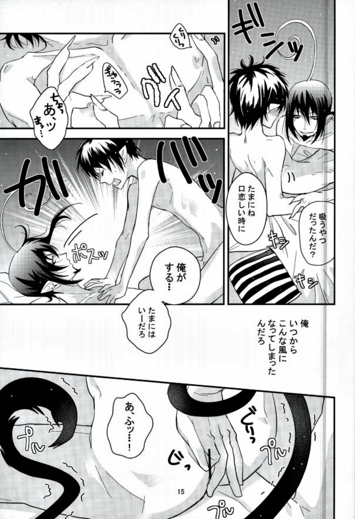 ICH BRAUCHE DICH.【青の祓魔師/メフィ燐】 page 14
