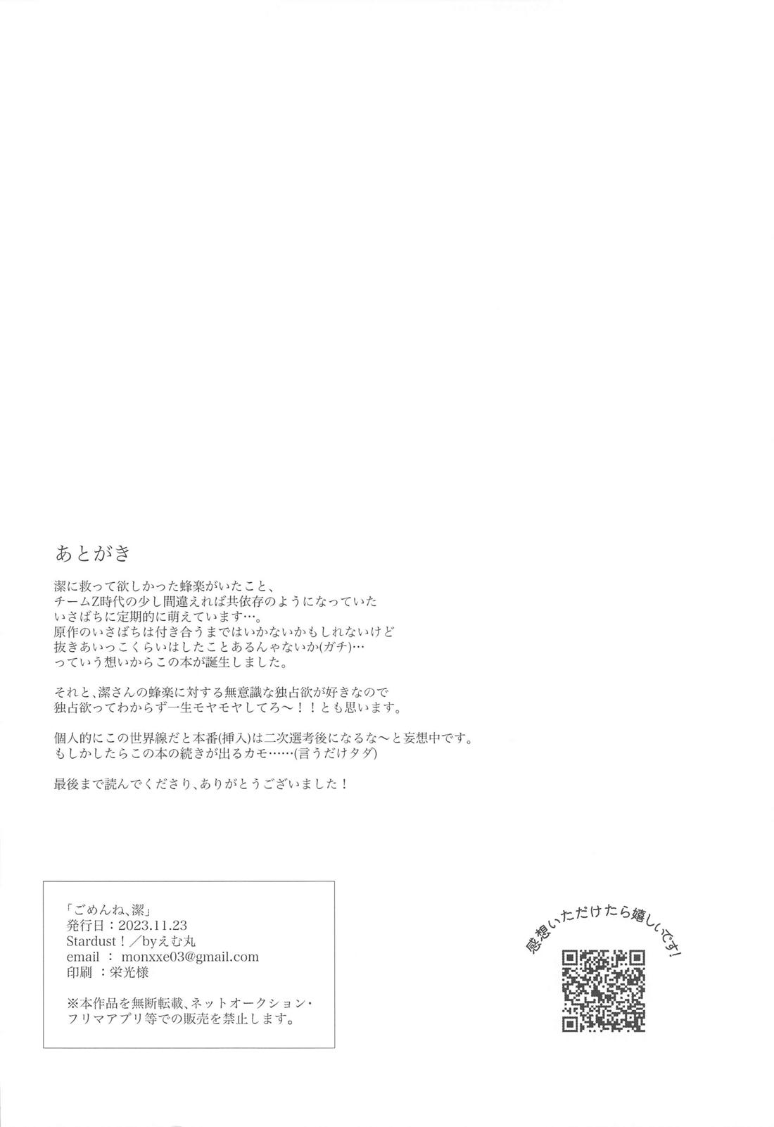 ごめんね、潔【ブルーロック/潔蜂】 page 29