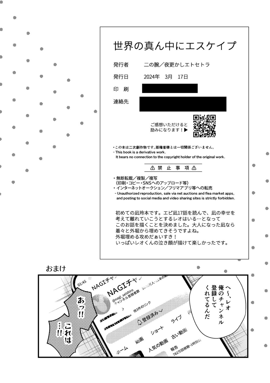 世界の真ん中にエスケイプ【ブルーロック/凪玲】 page 55
