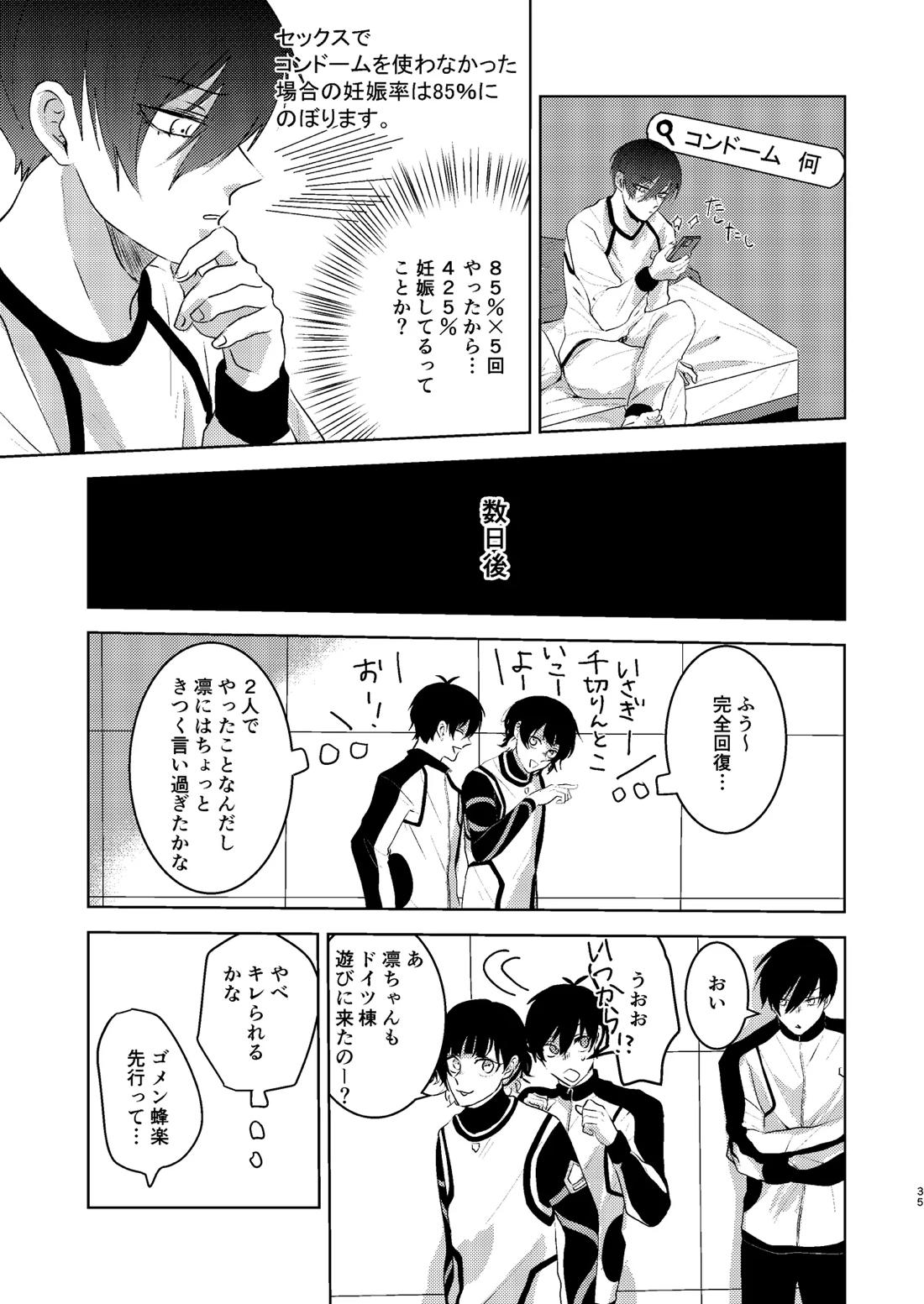 性教育のなってないお前に教える10のコト【ブルーロック/凛潔】 page 34