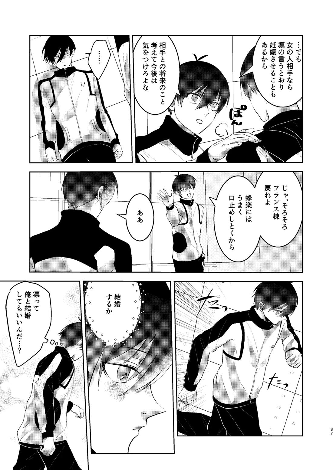 性教育のなってないお前に教える10のコト【ブルーロック/凛潔】 page 36