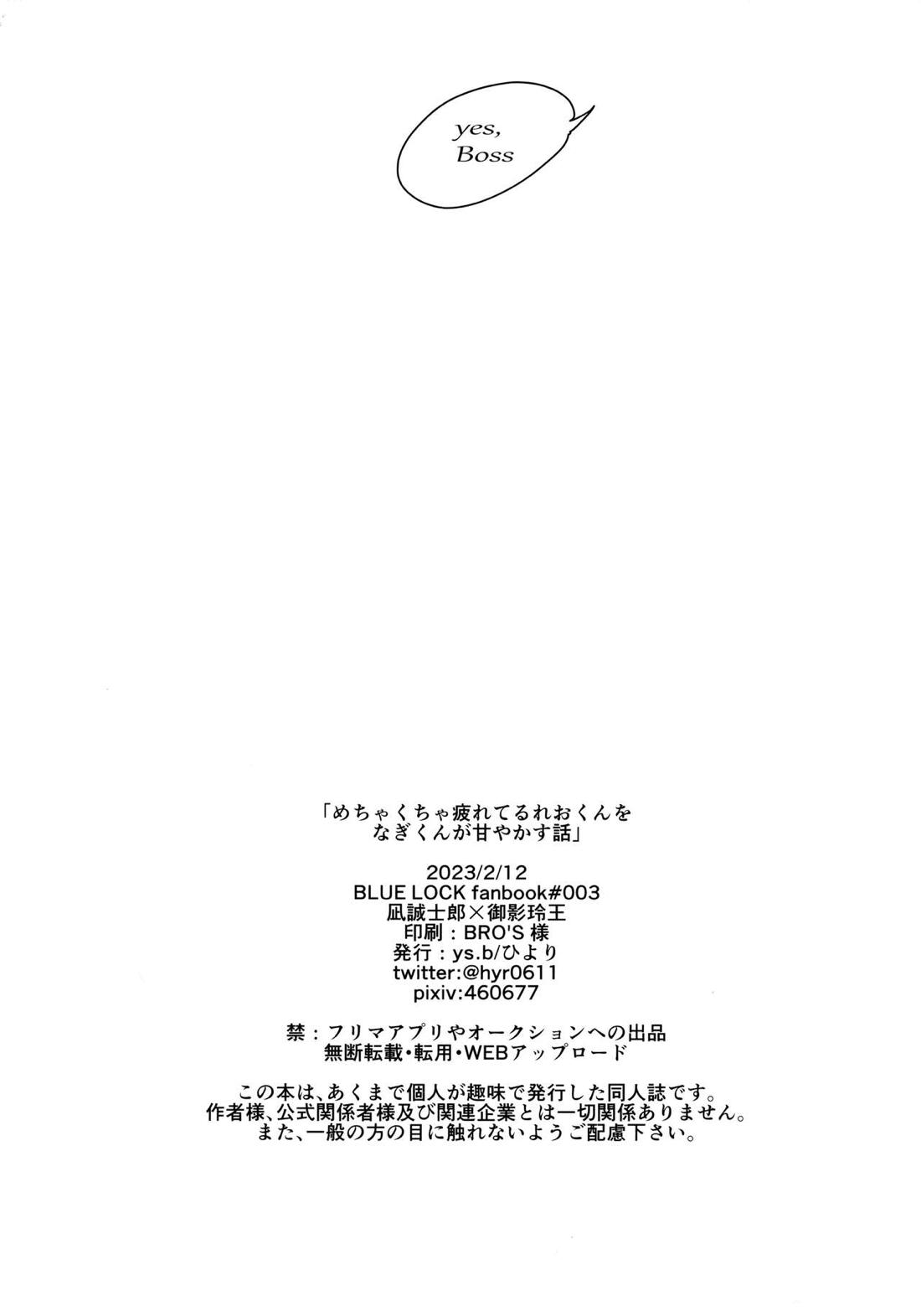 めちゃくちゃ疲れてるれおくんをなぎくんが甘やかす本【ブルーロック/凪玲】 page 24