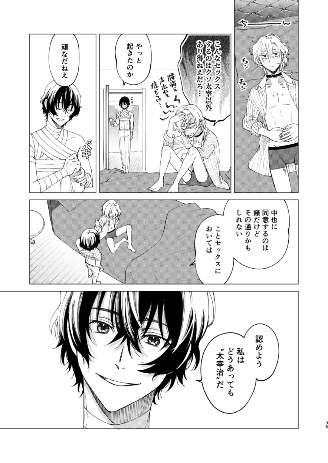 グラデーション【文豪ストレイドッグス/太中】 page 34