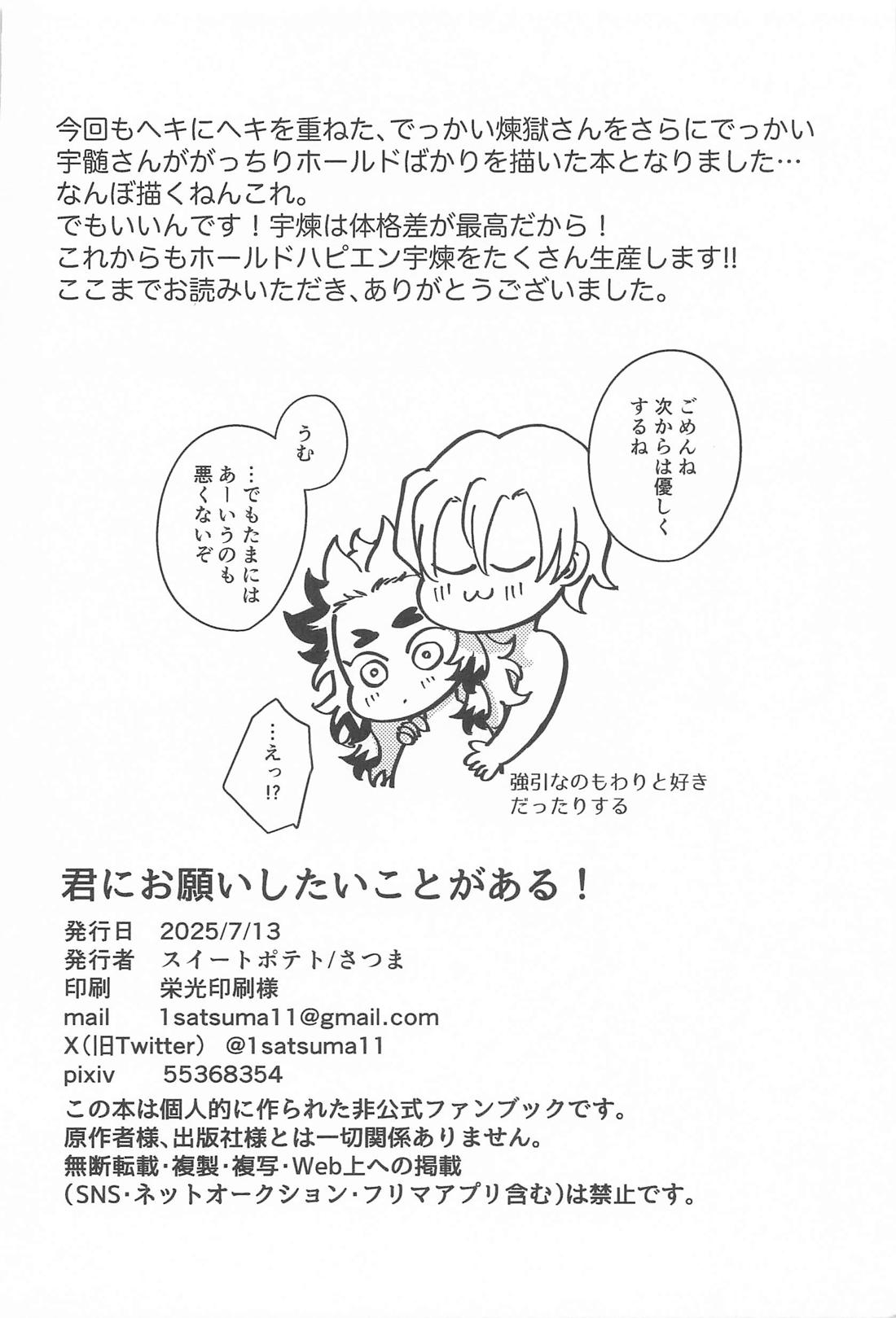 君にお願いしたいことがある！【鬼滅の刃/宇煉】 page 27
