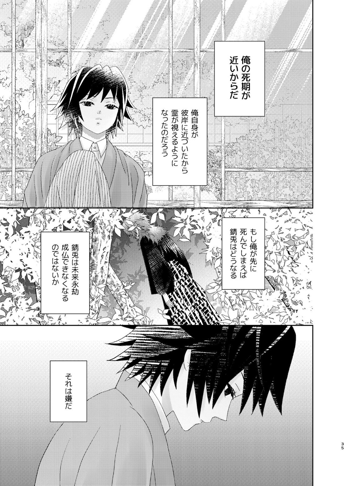 幽霊彼氏の恋煩い【鬼滅の刃/錆義】 page 34