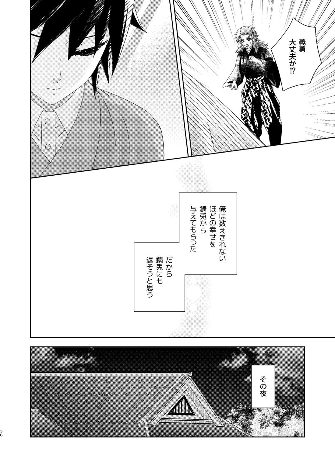 幽霊彼氏の恋煩い【鬼滅の刃/錆義】 page 35