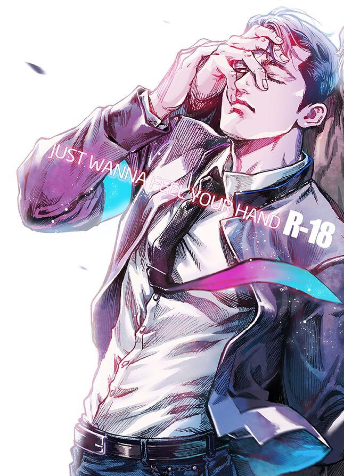 Recommended BL manga "JUST WANNA FEEL YOUR HAND【デトロイト ビカム ヒューマン/ハンコナ】" cover image