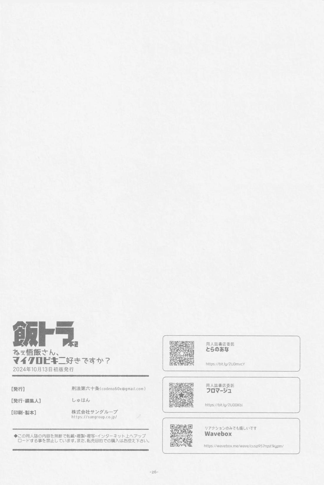 ねぇ悟飯さん、マイクロビキニ好きですか？【ドラゴンボール/飯トラ】 page 25
