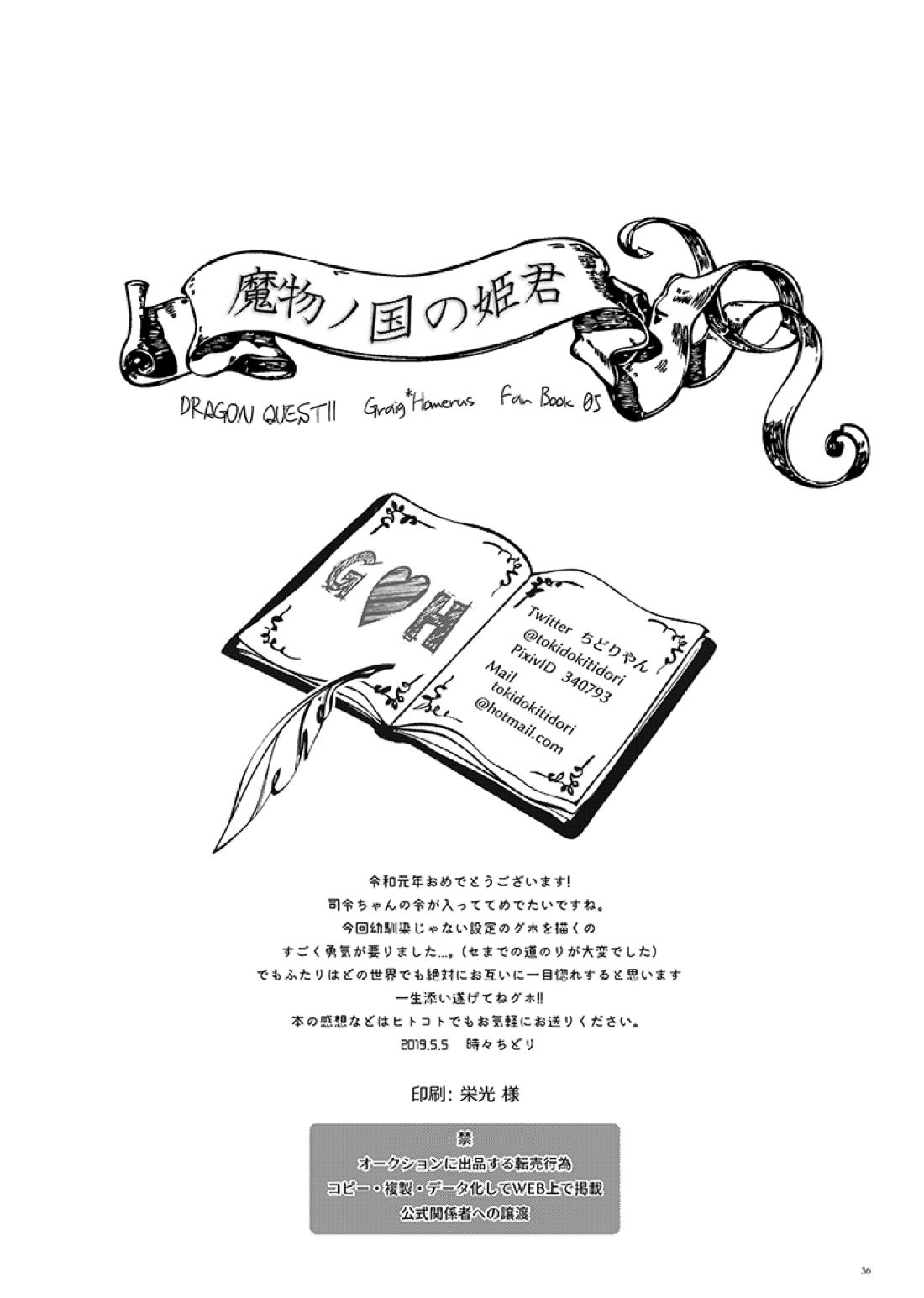 魔物ノ国の姫君【ドラゴンクエスト11/グレホメ】 page 36