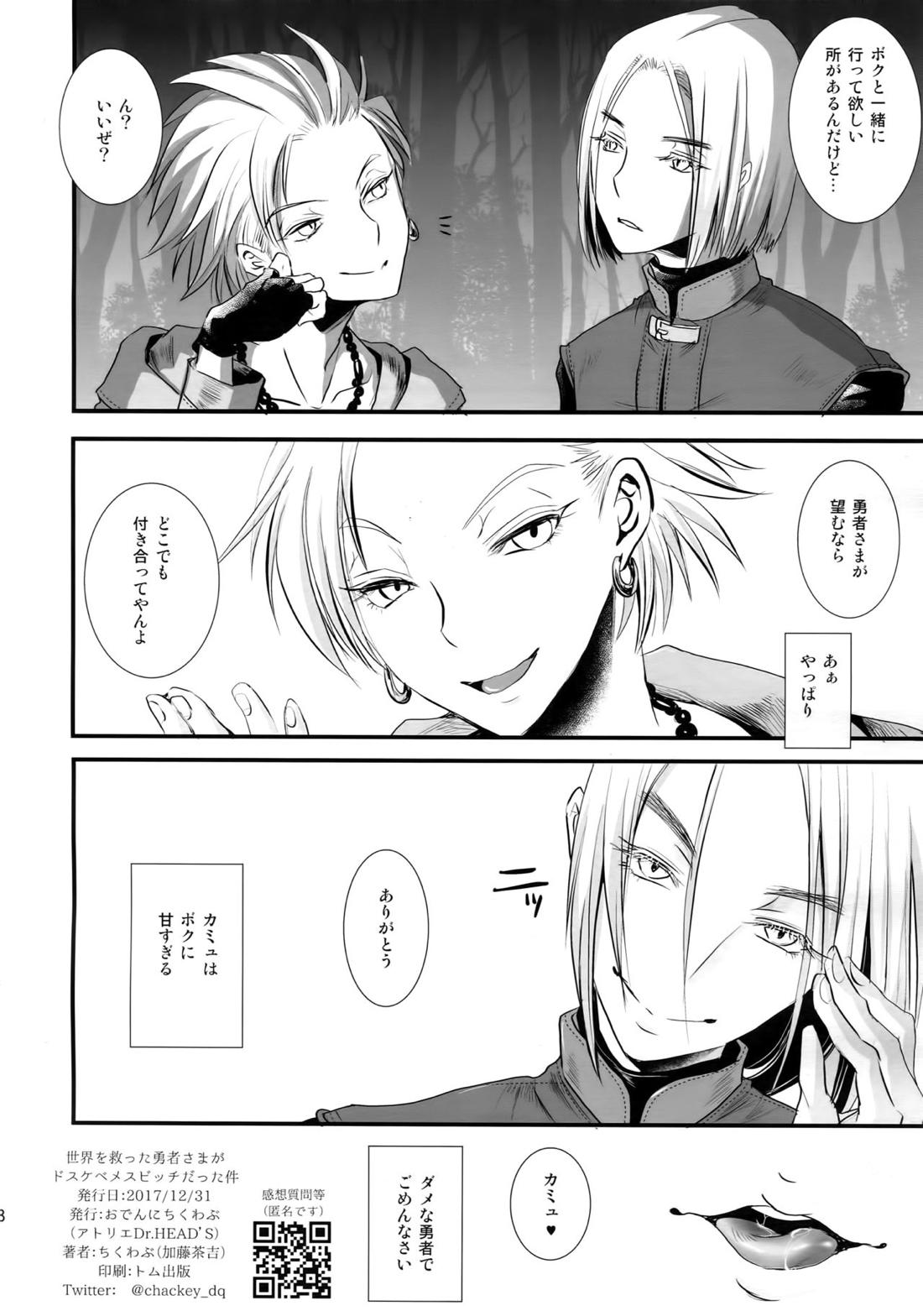 世界を救った勇者さまがドスケベメスビッチだった件【ドラゴンクエスト11/モブ×主人公】 page 17