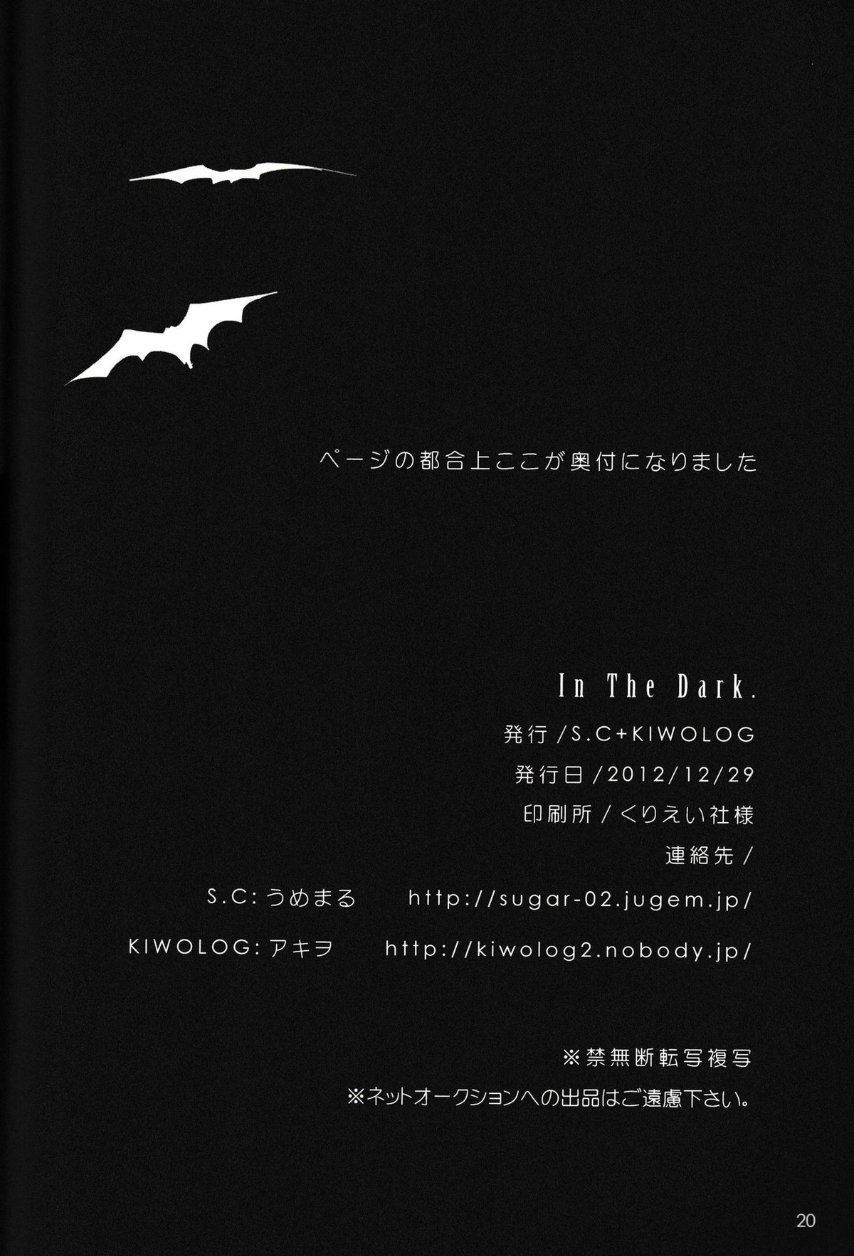 In The Dark【デュラララ!!/シズイザ】 page 20