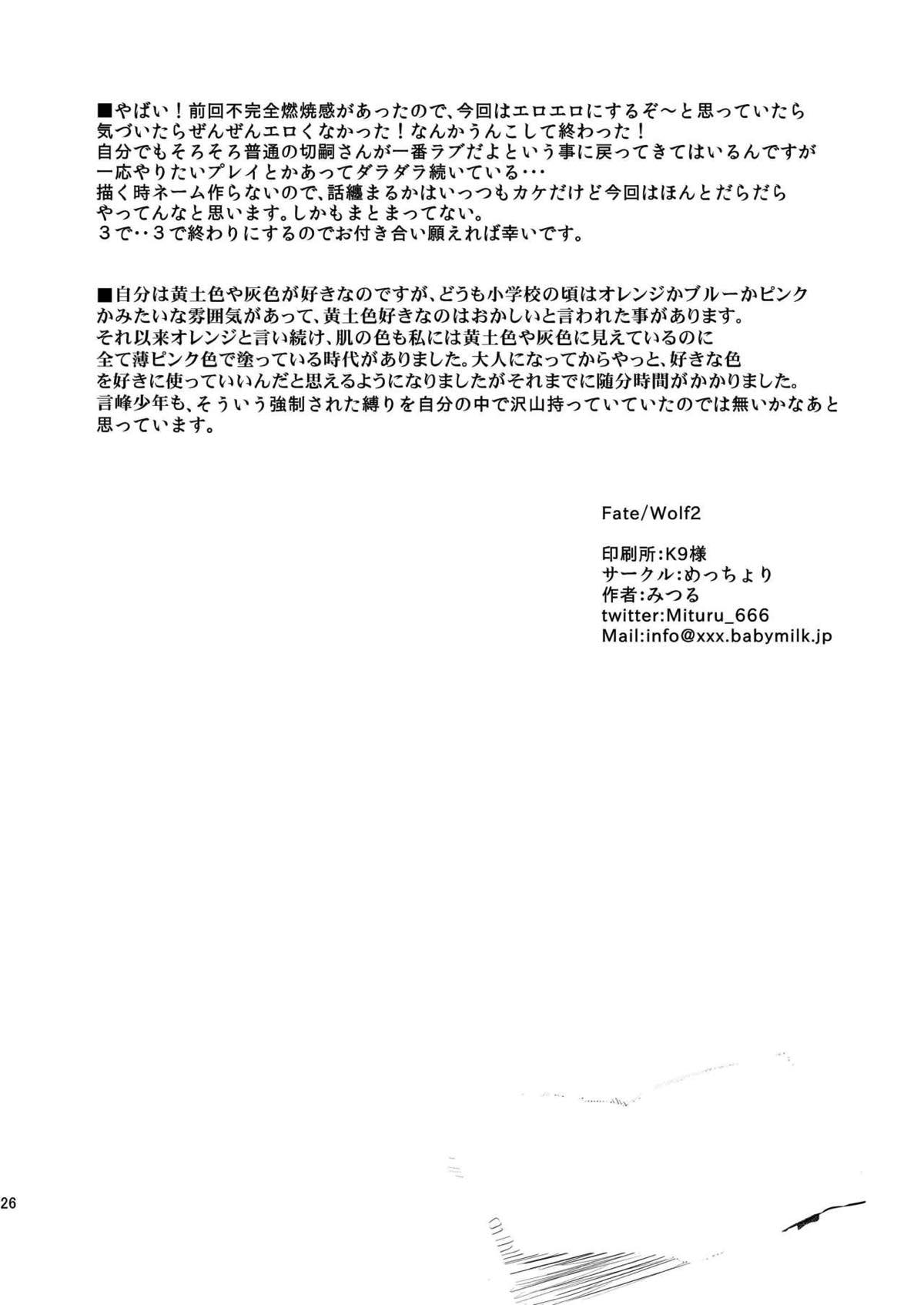 Fat::Wolf 2【Fateシリーズ/言切】 page 25