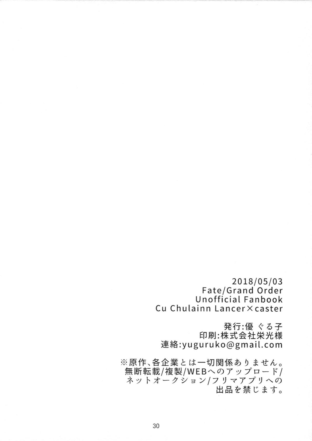 いつのまに!!【Fateシリーズ/ランサー×キャスター】 page 30