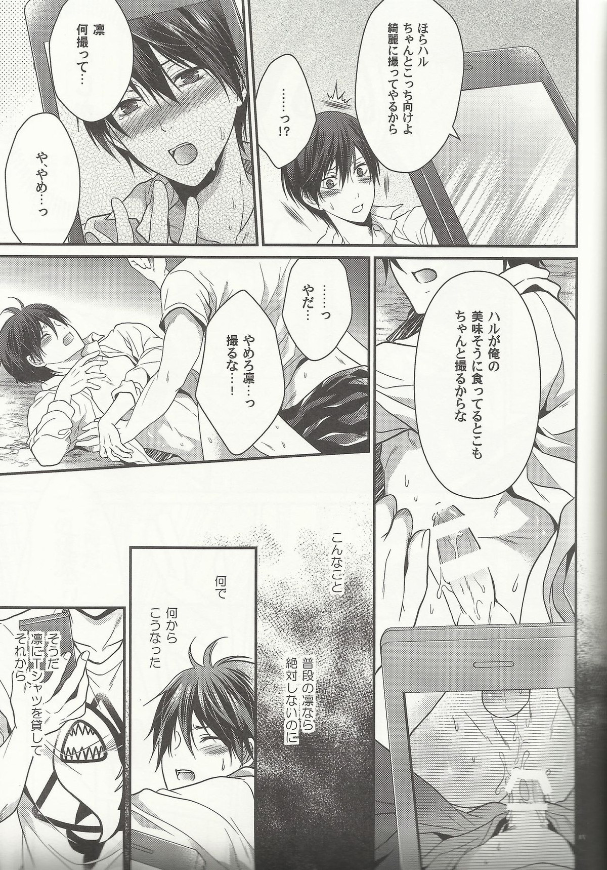 変なTシャツ着せたら彼氏がおかしくなった【Free!/凛遙】 page 15