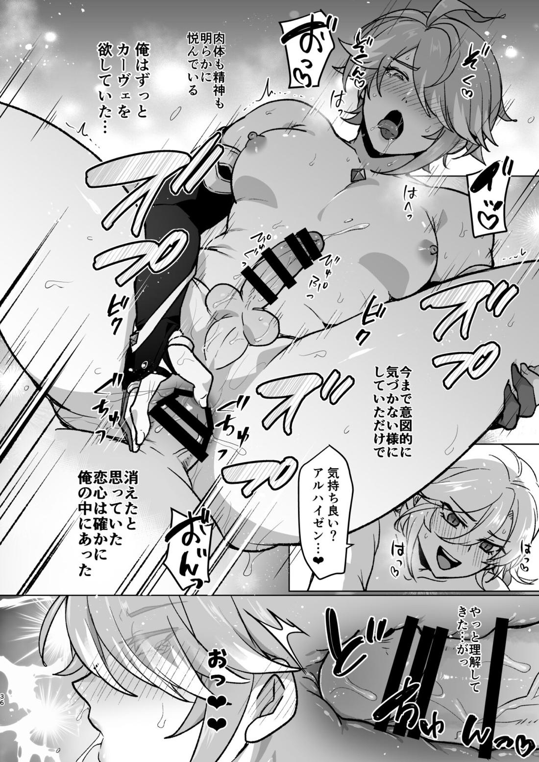 先輩が大好きな後輩と先輩が好きかもしれない後輩が先輩とハチャメチャエッチする話【原神/カヴェアル】 page 35