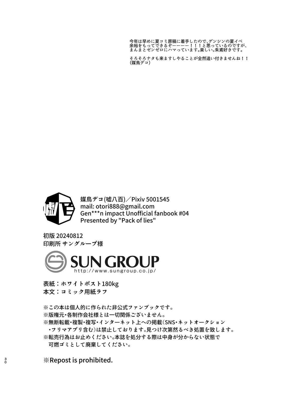 ホントにあった！？催眠聖遺物 3【原神/モブ×嘉明】 page 29