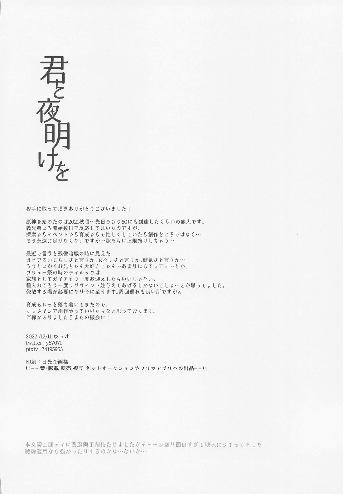 君と夜明けを【原神/ディルガイ】 page 34