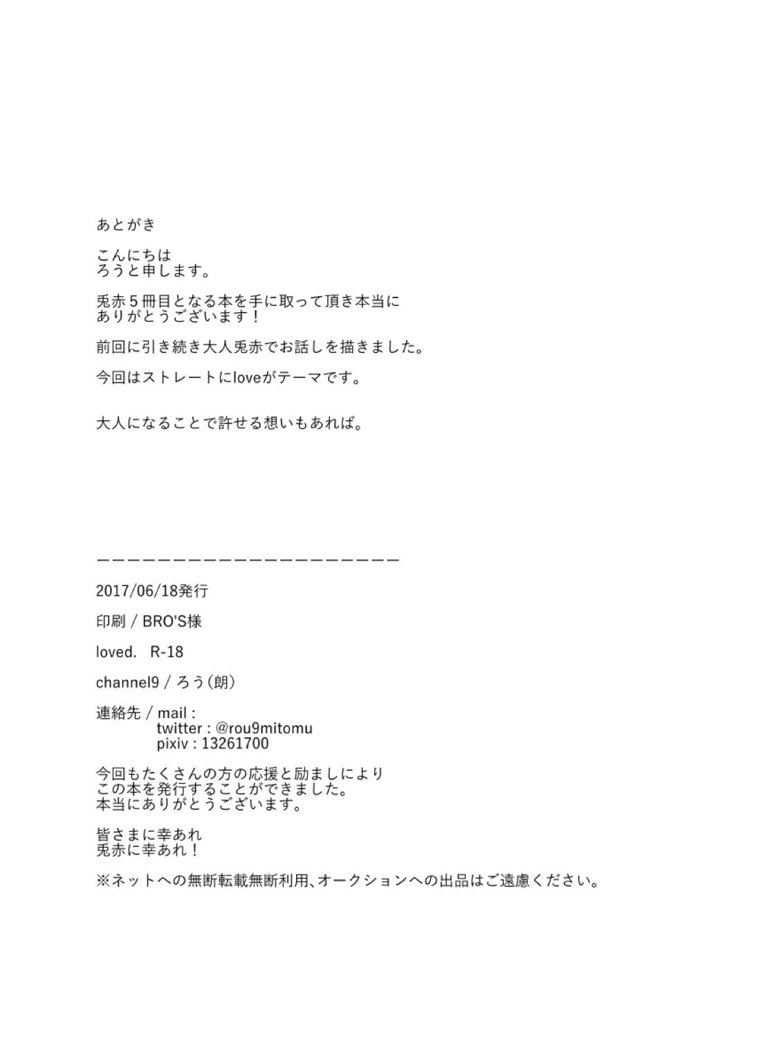 loved.【ハイキュー!!/兎赤】 page 50