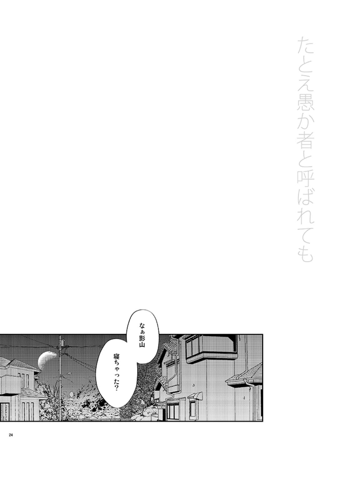 たとえ愚か者と呼ばれても【ハイキュー!!/国影】 page 23