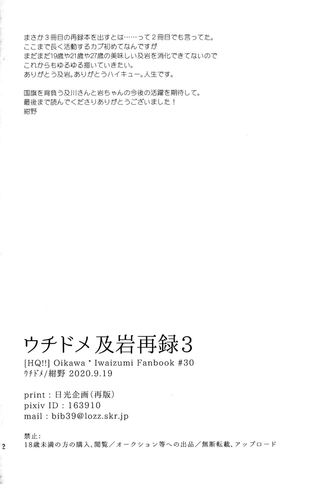 ウチドメ及岩再録３【ハイキュー!!/及岩】 page 201