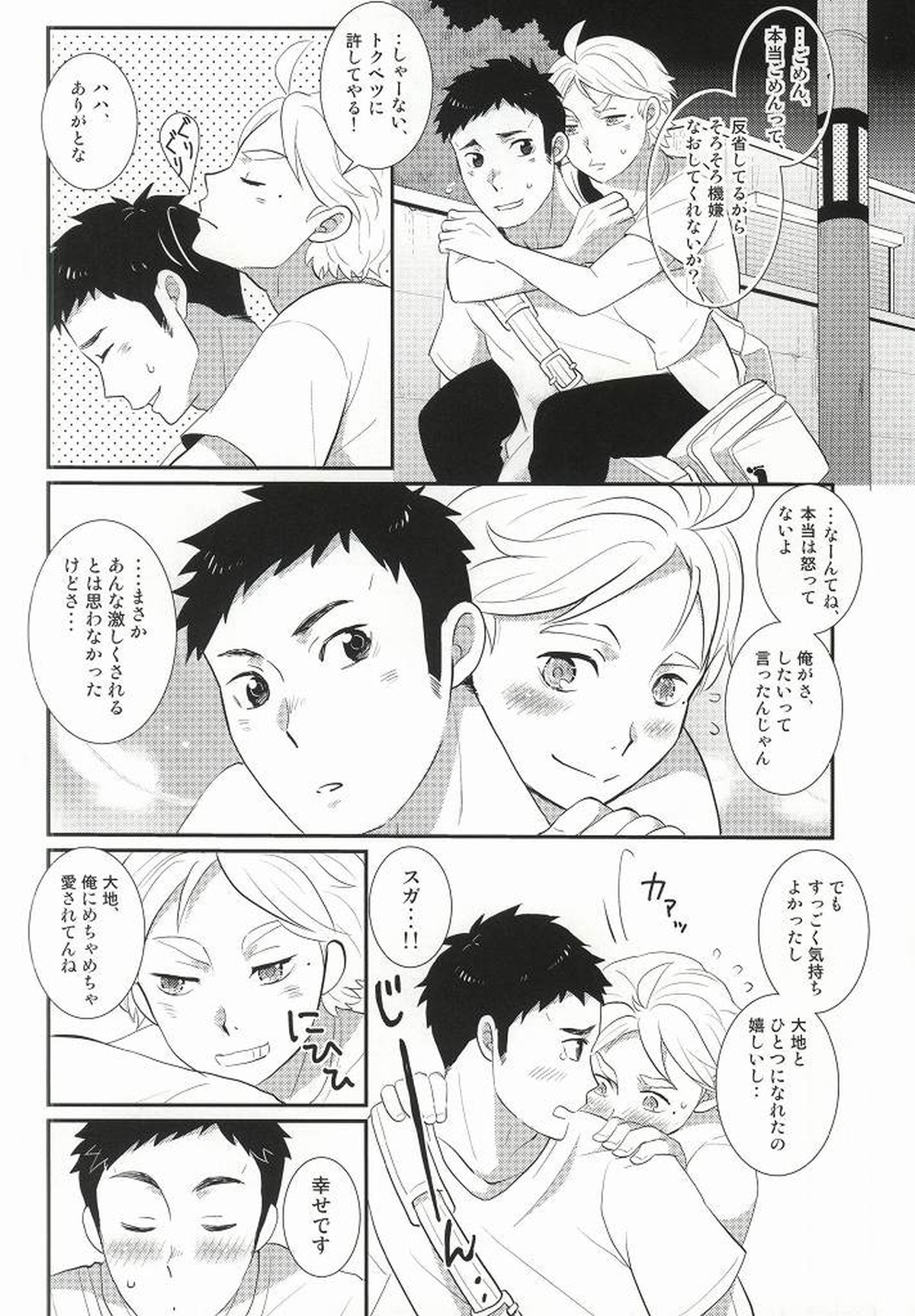 焦れったいけど俺にもっと手をだしてほしいなんて言えないだろ大地のバカ!【ハイキュー!!/大菅】 page 19