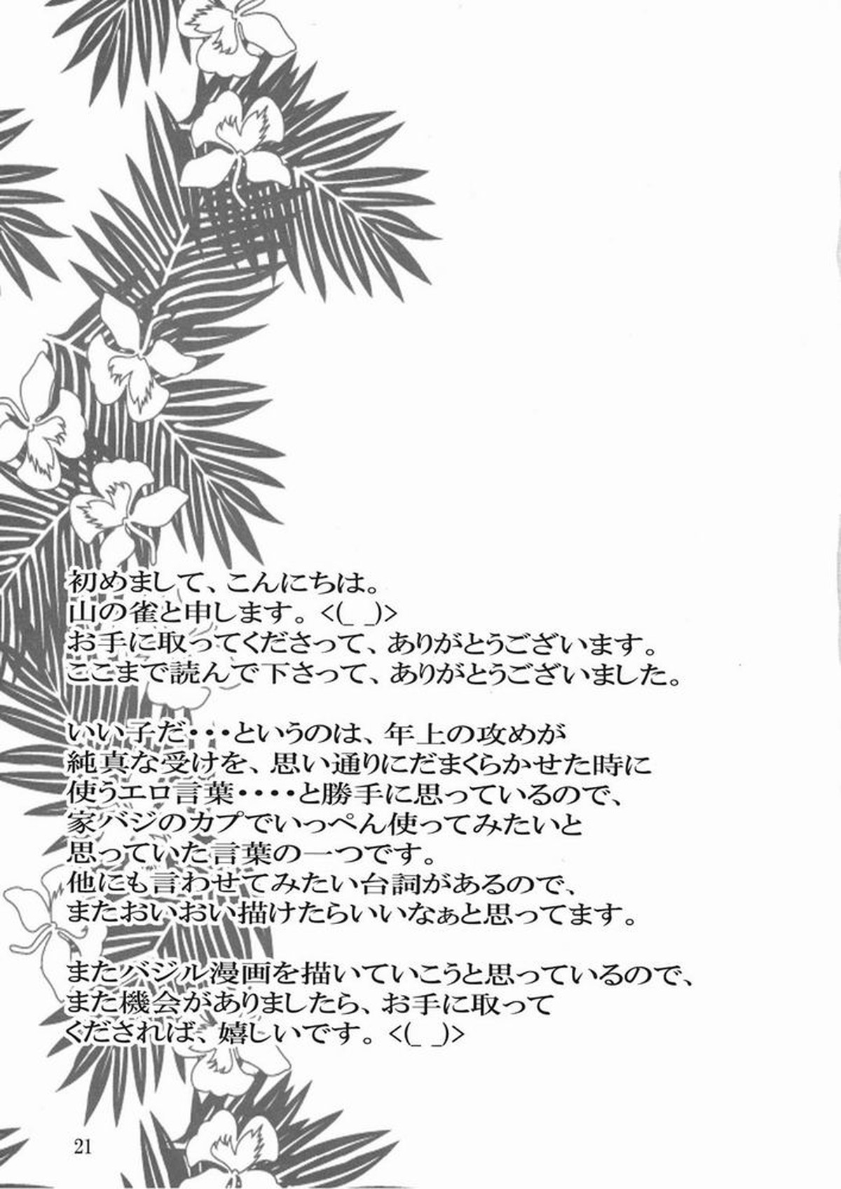 空に一番近い島【家庭教師ヒットマンREBORN!/家光×バジル】 page 21