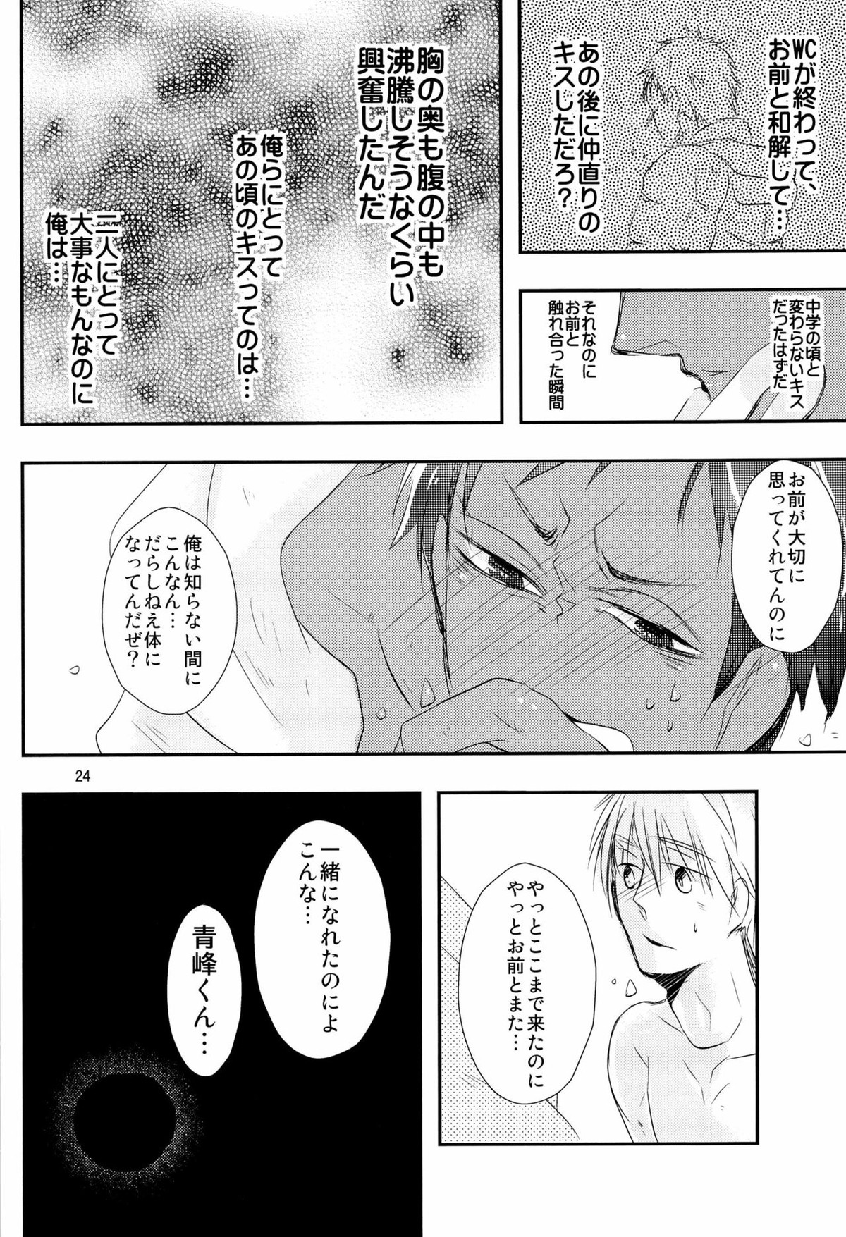 Stop Kiss!!【黒子のバスケ/黒青】 page 24