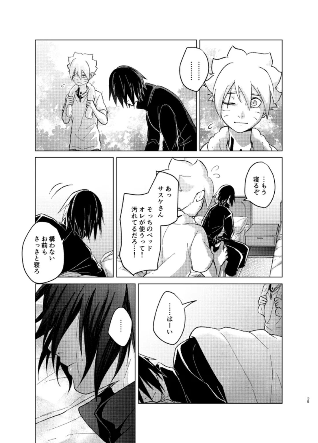 ひな鳥は巣には帰れない【NARUTO/サスボル】 page 35