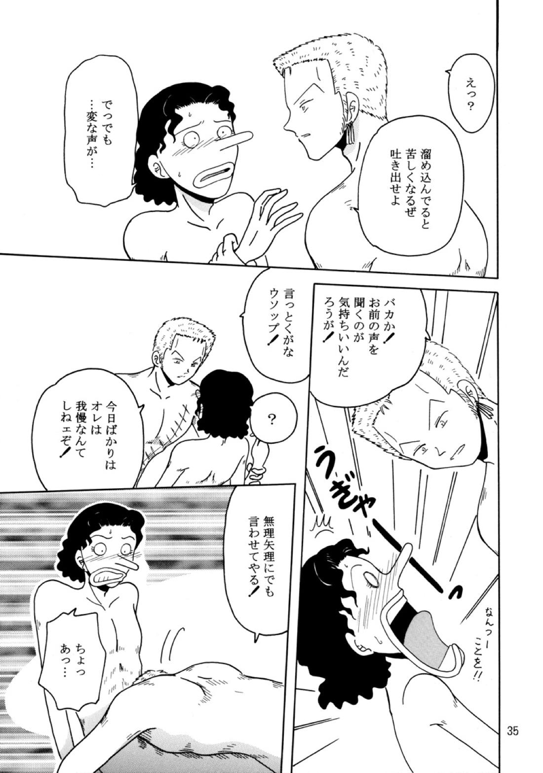 溺れる腕【ONE PIECE/ゾロウソ】 page 34
