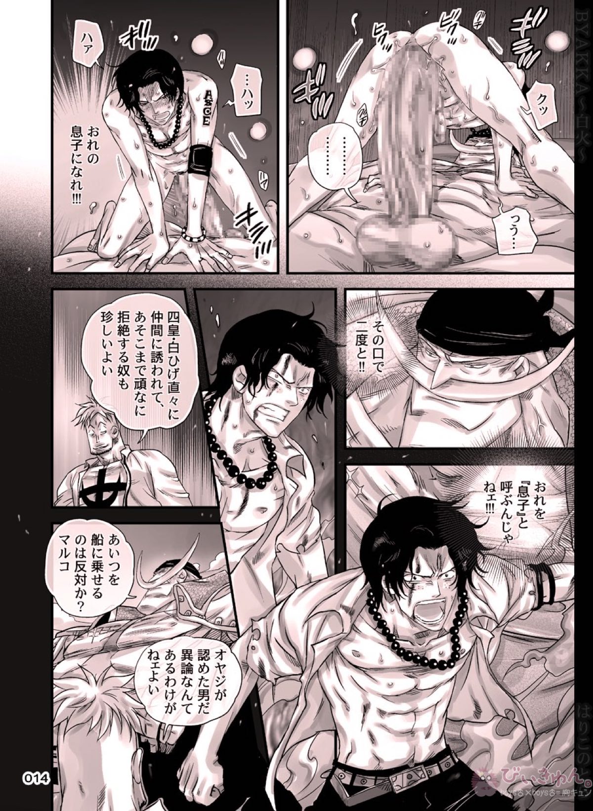 白火【ONE PIECE/白ひげ×ポートガス・D・エース】 page 14