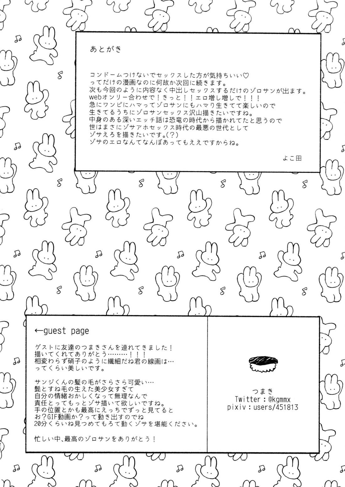 中出し禁止!!【ONE PIECE/ゾロサン】 page 23