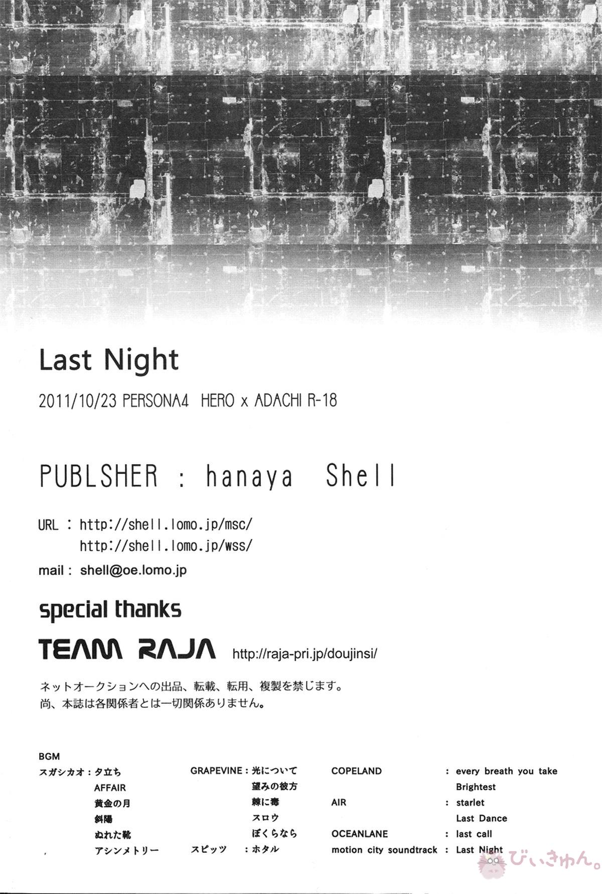 Last Night【ペルソナ4/主足】 page 19