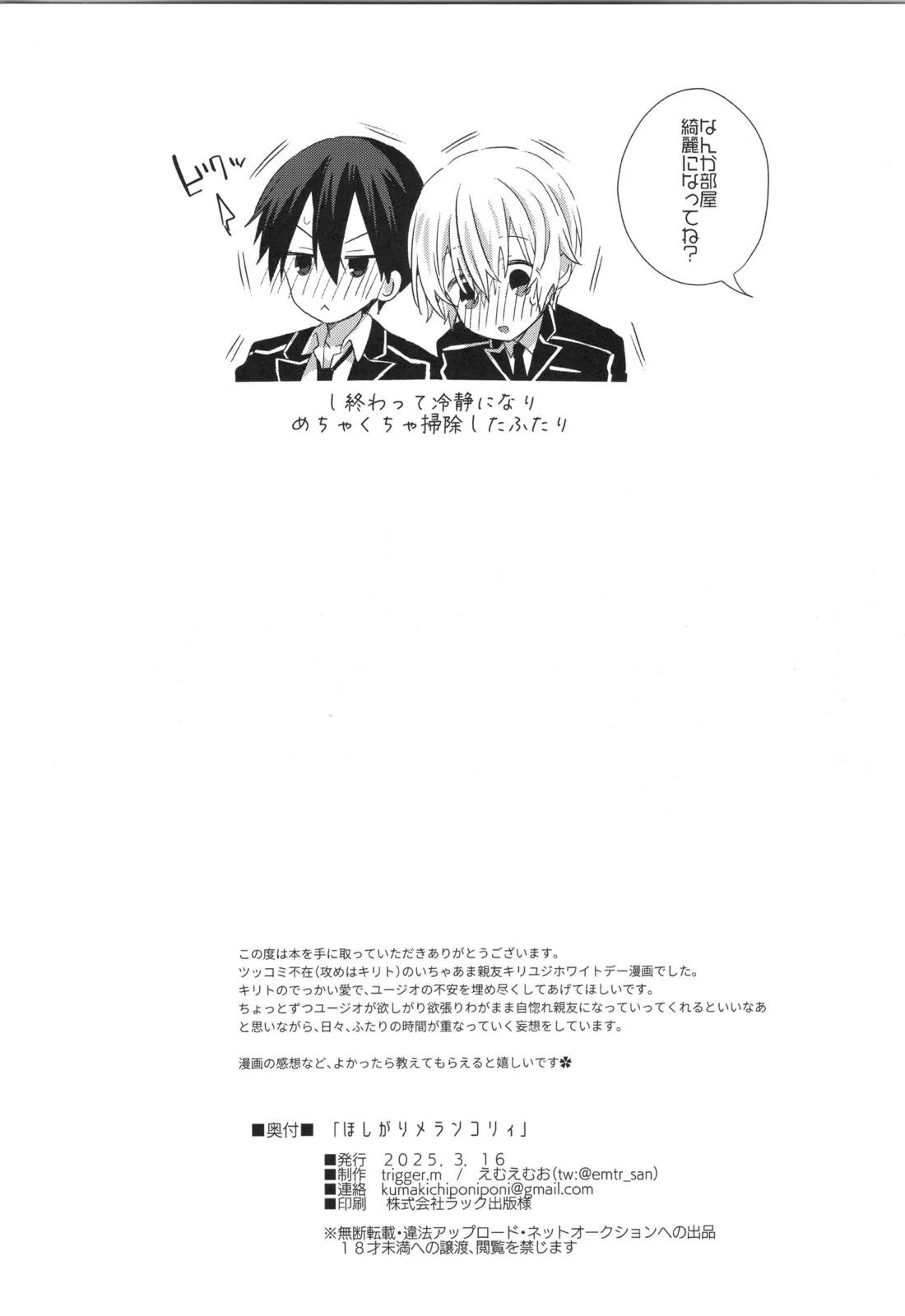 ほしがりメランコリィ【ソードアートオンライン/キリユー】 page 28