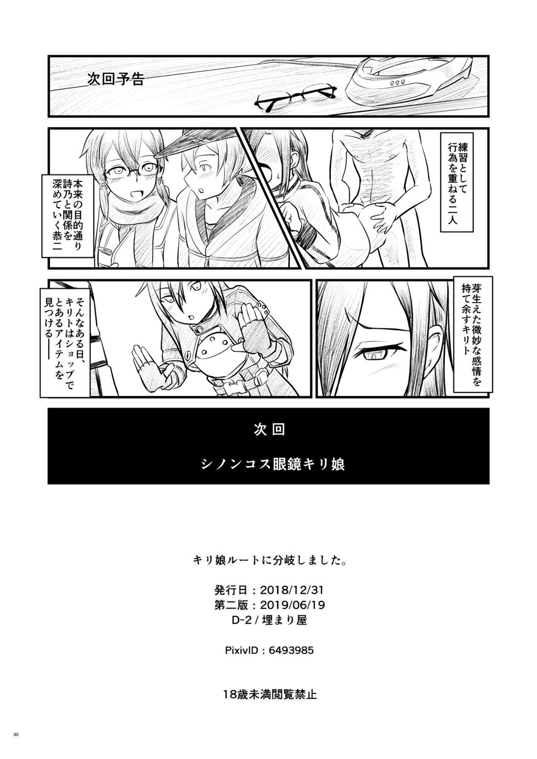 キリ娘ルートに分岐しました。 【ソードアートオンライン/シュピーゲル×キリト】 page 29