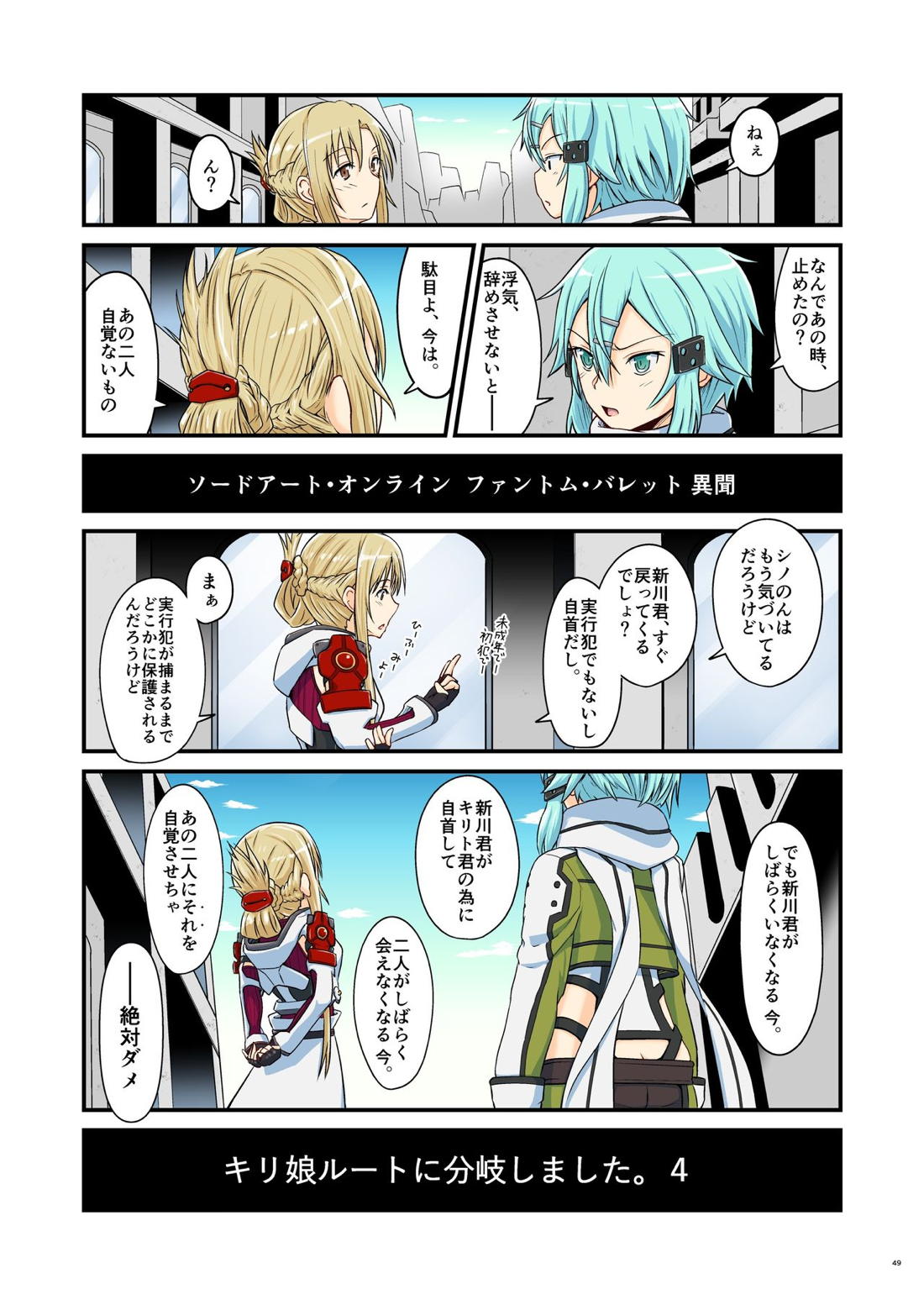 キリ娘ルートに分岐しました。 【ソードアートオンライン/シュピーゲル×キリト】 page 146