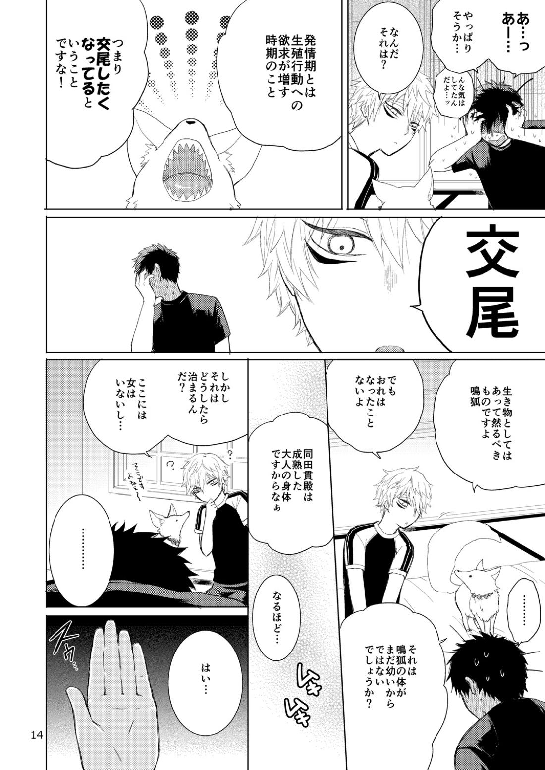 タヌキとキツネのHなお勉強【刀剣乱舞/たぬなき】 page 13