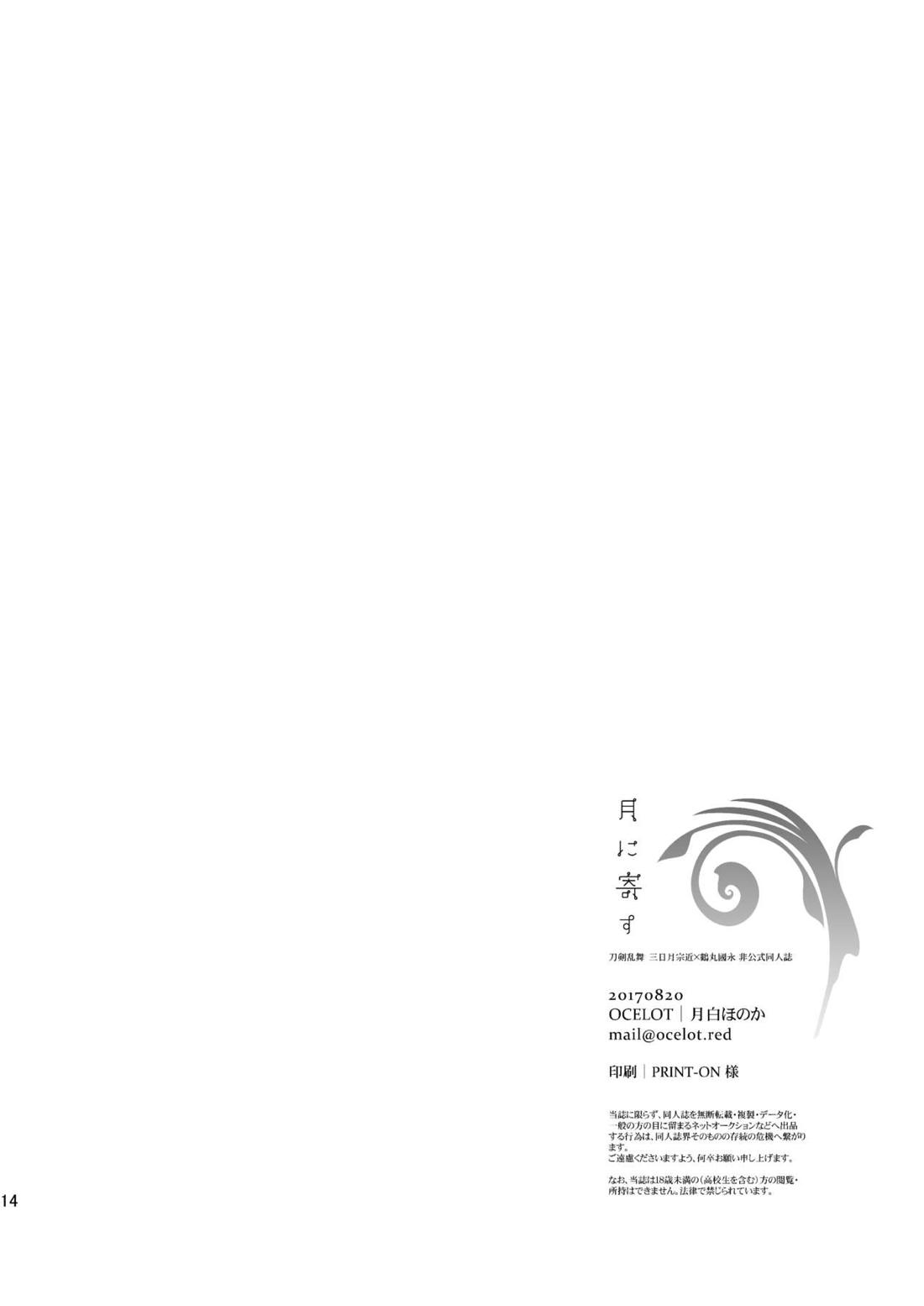 月に寄す【刀剣乱舞/みかつる】 page 13