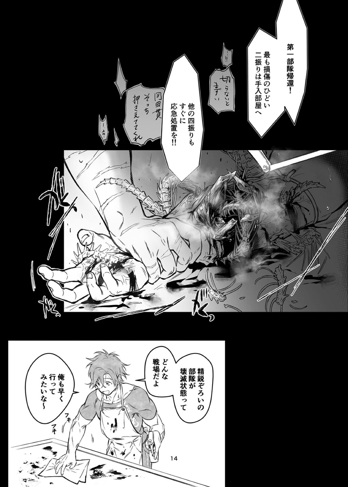 肉は毀れ、刃を食む。【刀剣乱舞/たぬむつ】 page 13