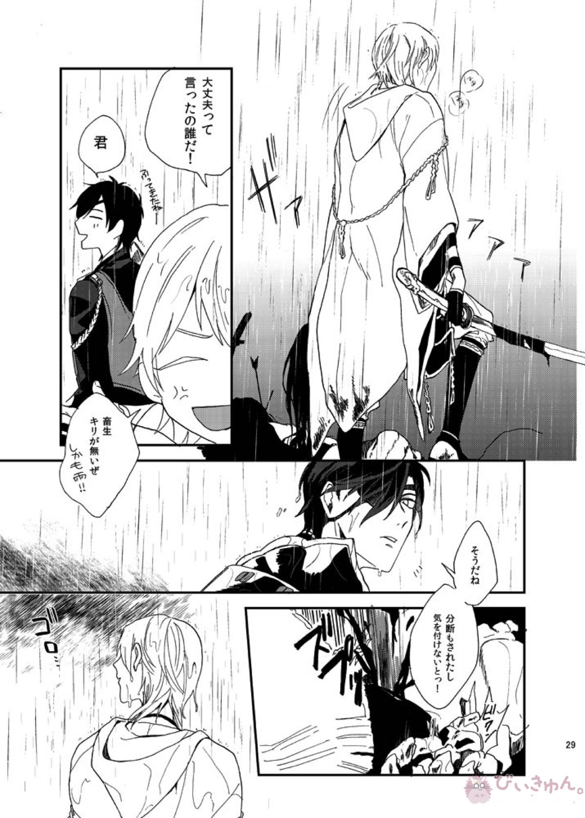 りゅうの涙はきっと、あまい【刀剣乱舞/くりつる】 page 28