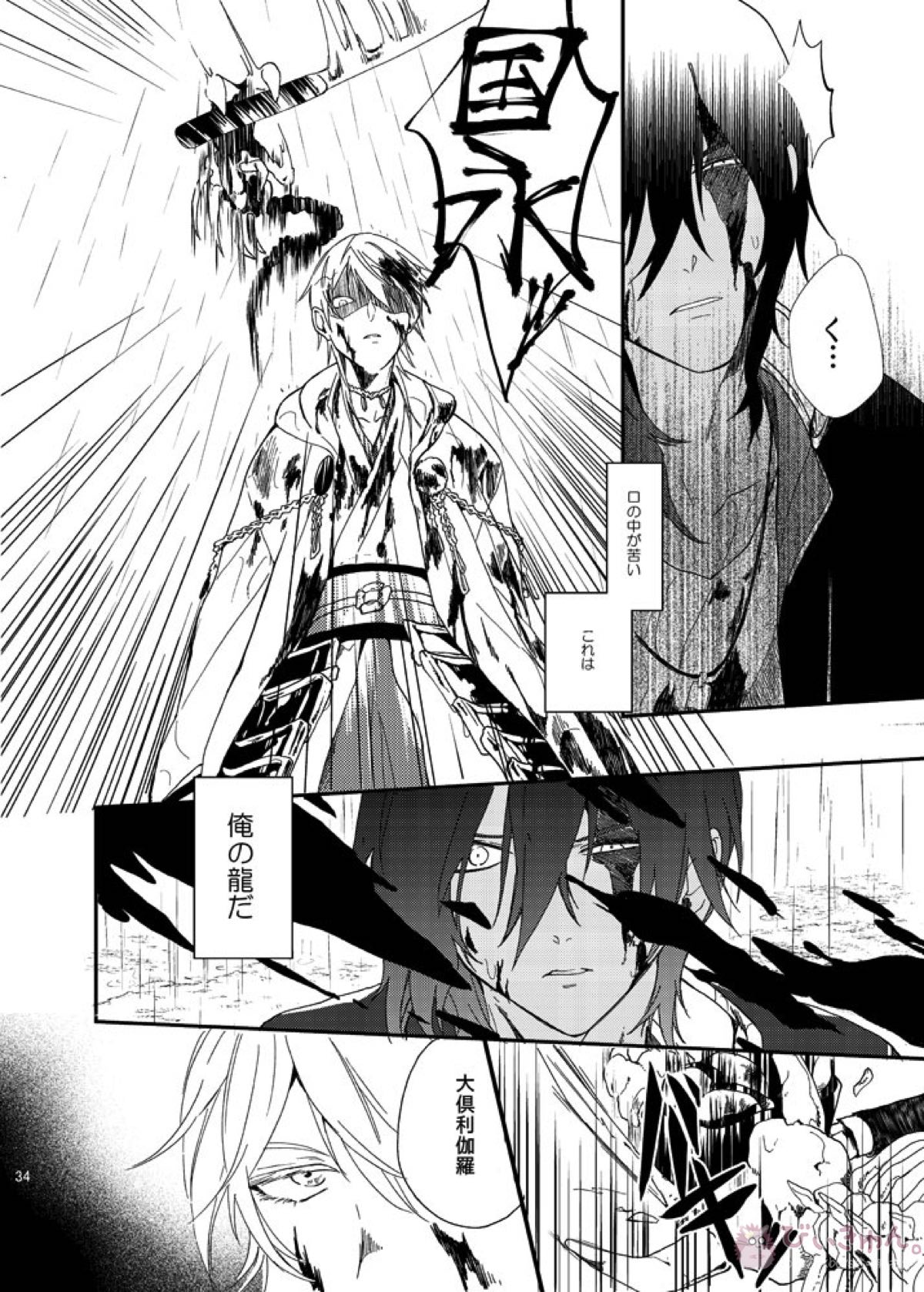 りゅうの涙はきっと、あまい【刀剣乱舞/くりつる】 page 33