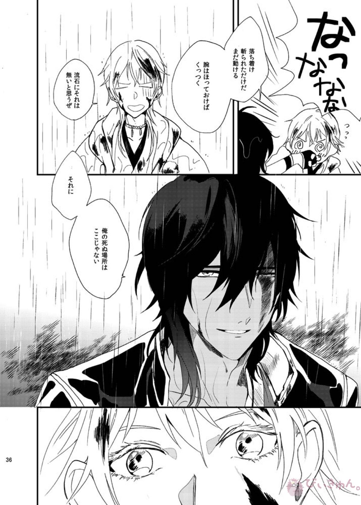 りゅうの涙はきっと、あまい【刀剣乱舞/くりつる】 page 35