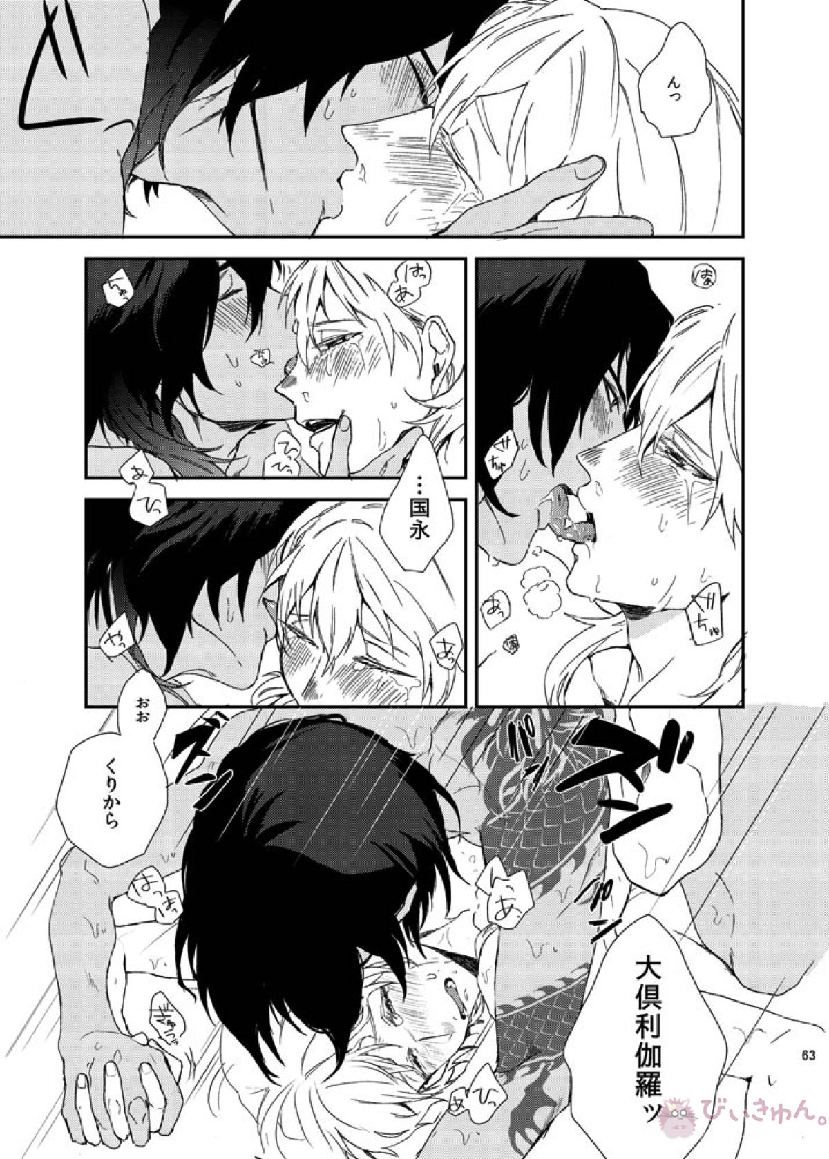 りゅうの涙はきっと、あまい【刀剣乱舞/くりつる】 page 62