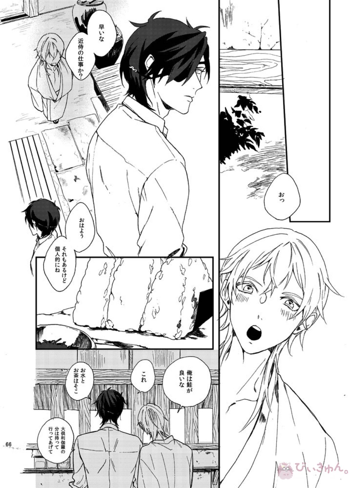 りゅうの涙はきっと、あまい【刀剣乱舞/くりつる】 page 65