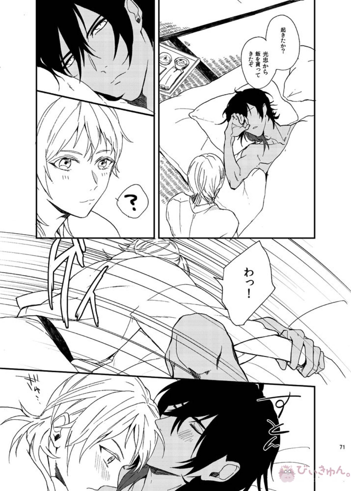 りゅうの涙はきっと、あまい【刀剣乱舞/くりつる】 page 70